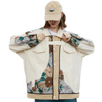 Chaqueta kimono Kiku – bordado floral, hombre – vista 3